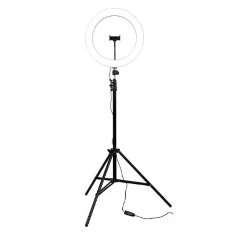 GENERICO - Aro Luz Led 36cm Dimeable + Tripode Ajustable 210cm