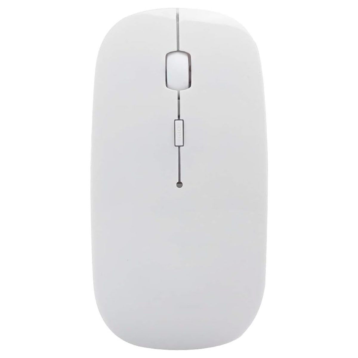 JOIGO - Mouse Inalambrico Recargable Bluetooth Receptor USB Blanco