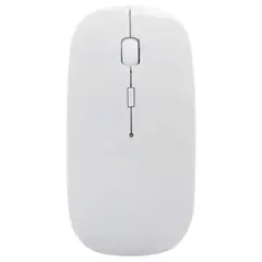 JOIGO - Mouse Inalambrico Recargable Bluetooth Receptor USB Blanco
