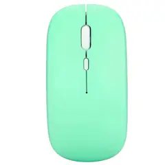 JOIGO - Mouse Inalambrico Recargable Bluetooth Receptor USB Turquesa