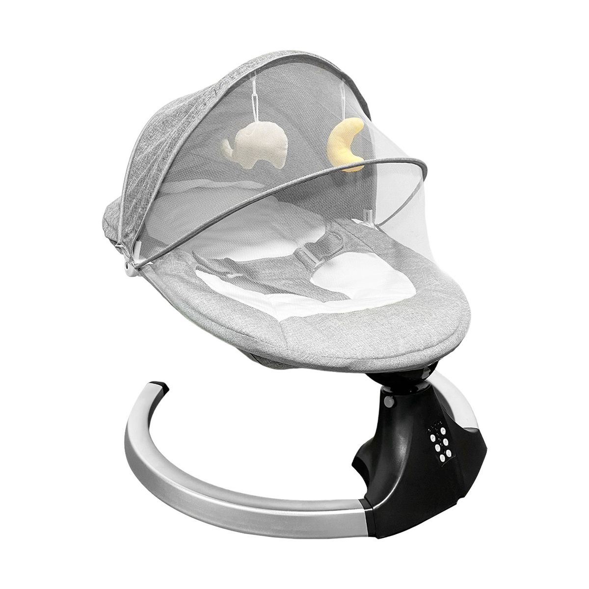 MUNDO ONLINE - Silla Mecedora Inalámbrica con Bluetooth Gris