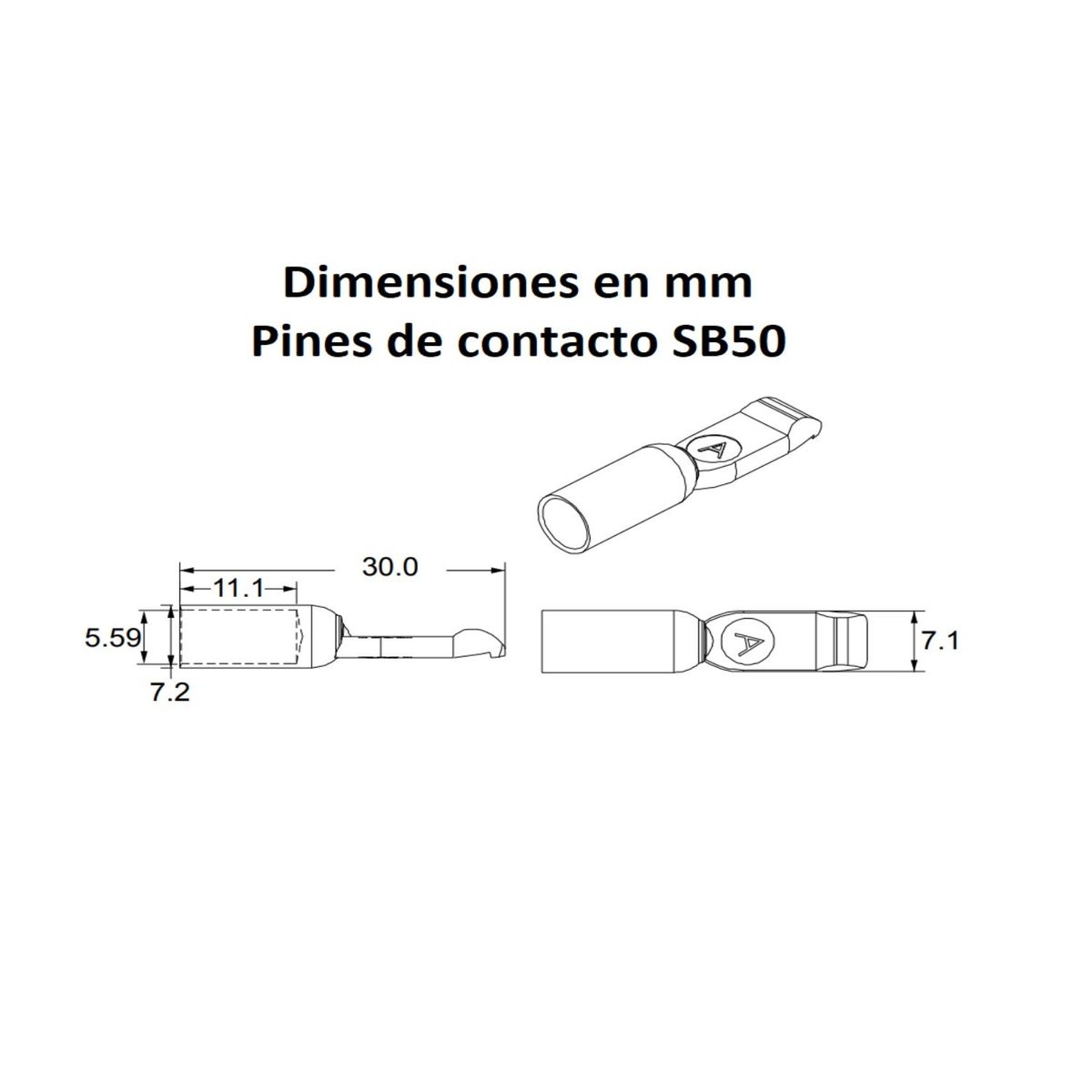 SMH - Par De Pines De Contacto Conector Anderson Smh Sb50