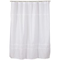 Cortina de baño color blanco bolillo 180 x 180 cms