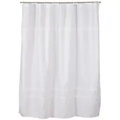 GENTILE - Cortina de baño color blanco bolillo 180 x 180 cms