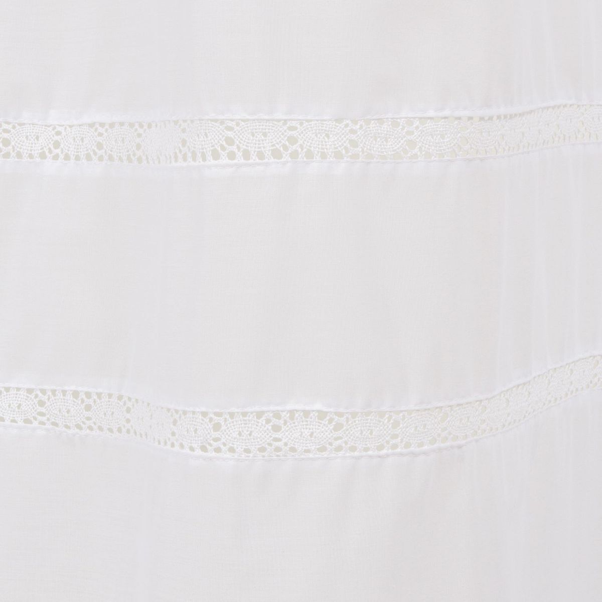 GENTILE - Cortina de baño color blanco bolillo 180 x 180 cms