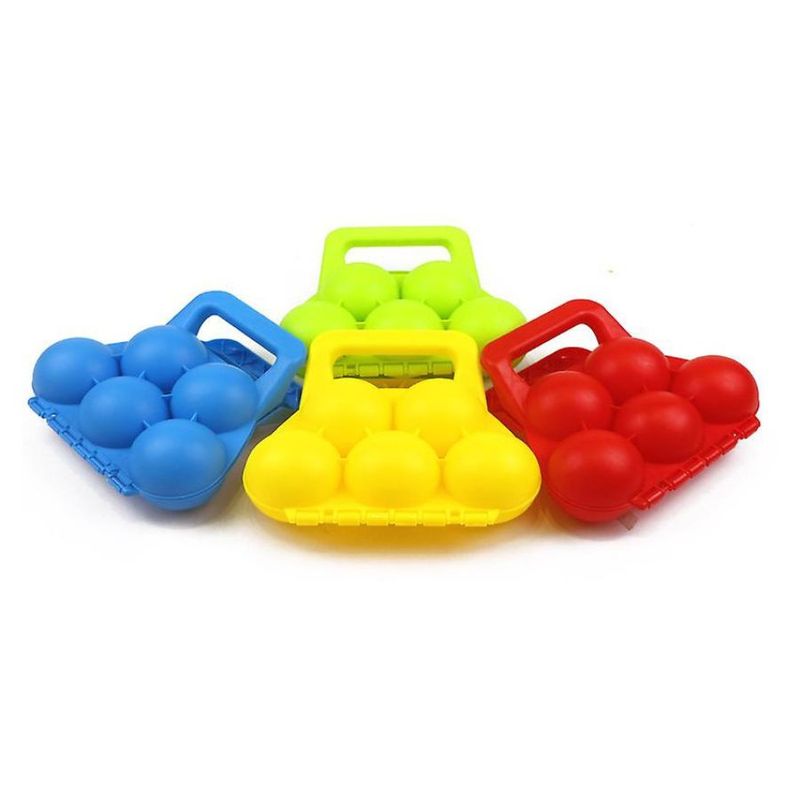 GENERICO - Pack 2 Pinza Para Bolas De Nieve Arena Clip Juguete 5 Bolas