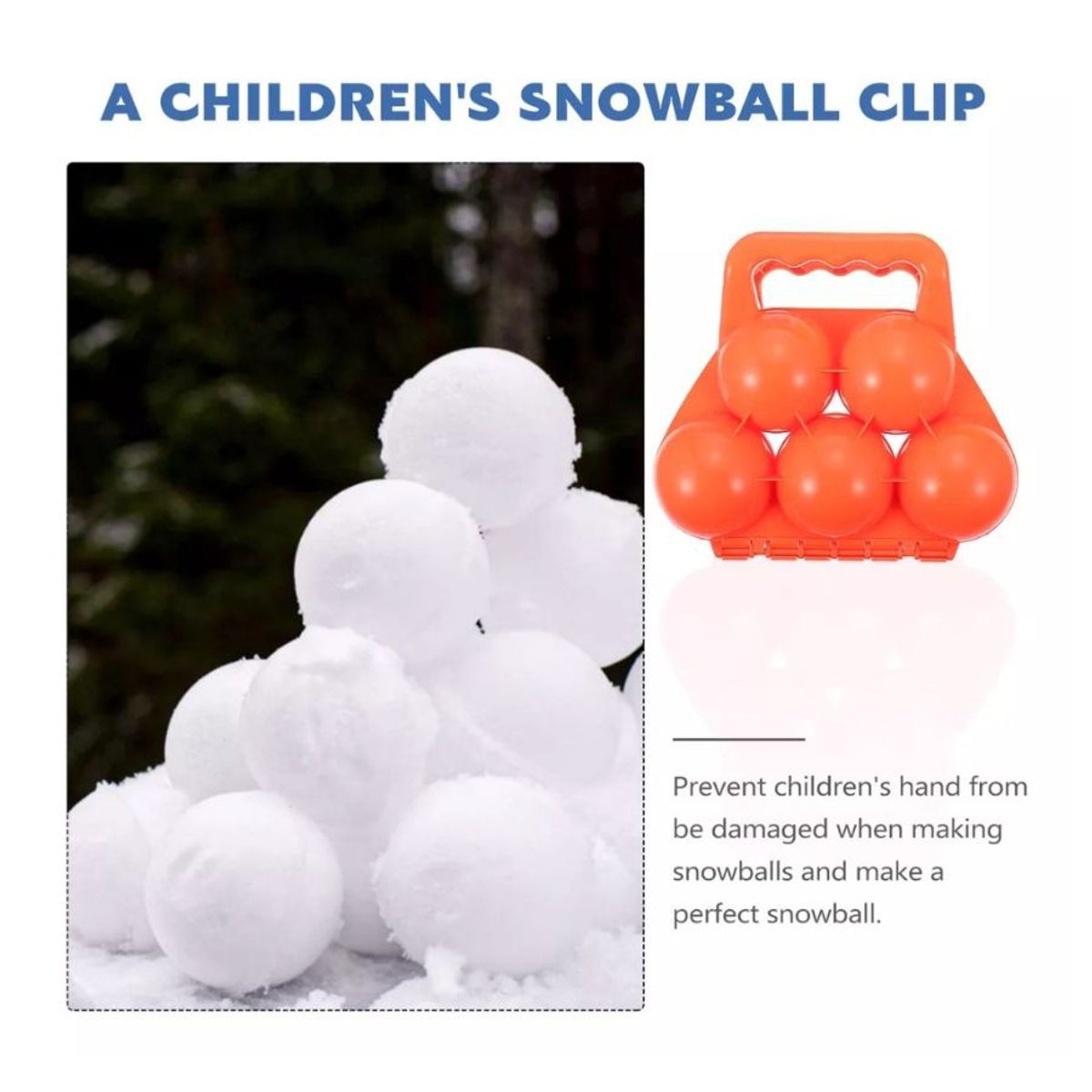 GENERICO - Pack 2 Pinza Para Bolas De Nieve Arena Clip Juguete 5 Bolas