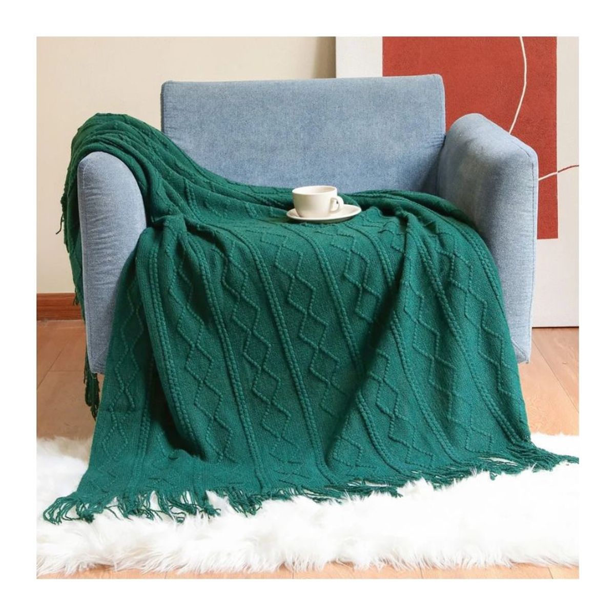 GENERICO - Manta Suave Invierno Sofá Dormitorio Diseño Linea Decorativa