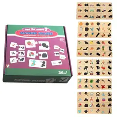 GENERICO - Juego Didáctico Conoce Figuras Y Sombras - Madera - Niños
