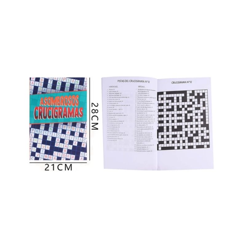 GENERICO - Libro Asombrosos Crucigramas 21x28 Cm