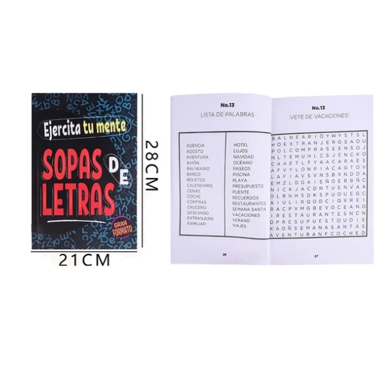 GENERICO - Libro Crucigramas Grande 21x28 Cm
