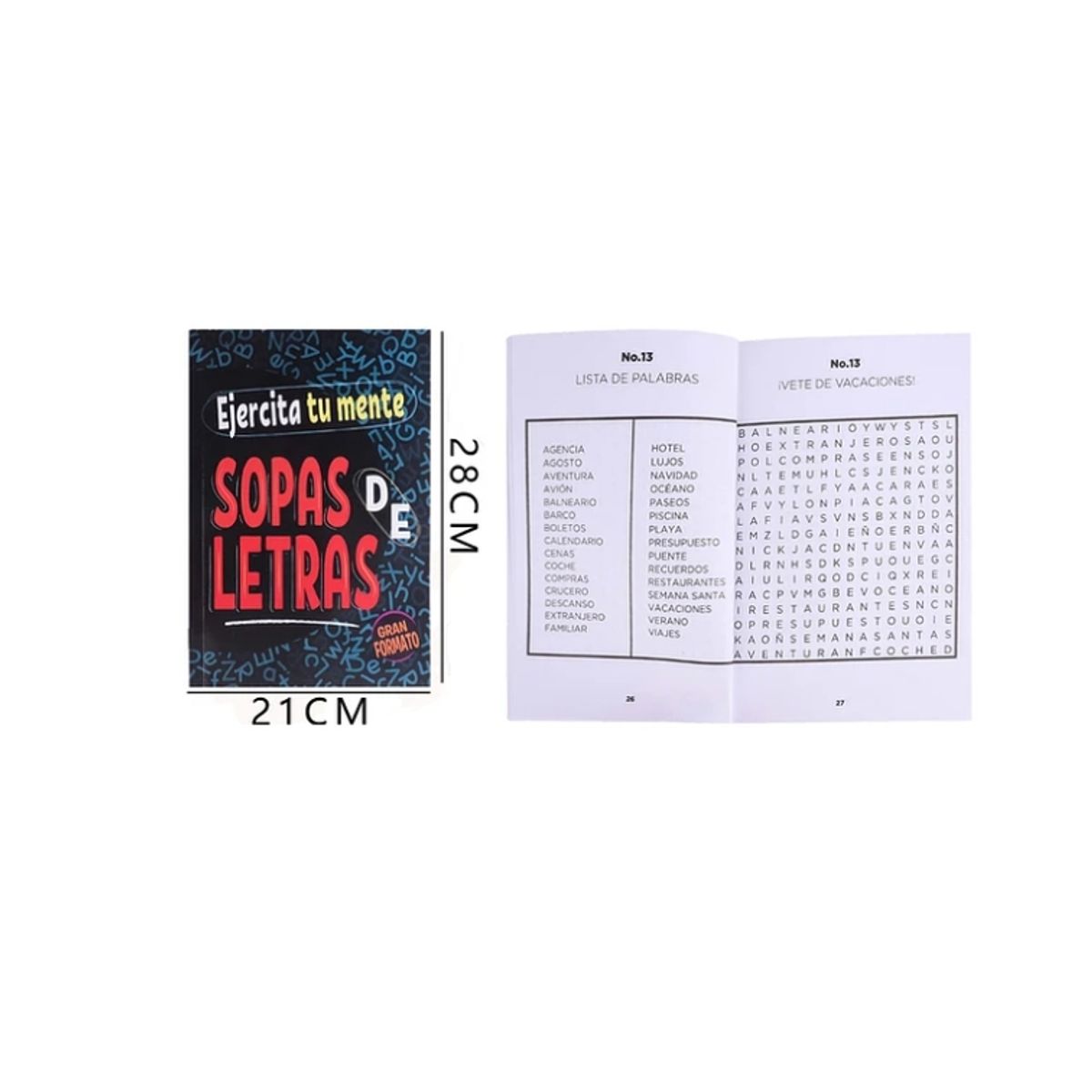 GENERICO - Libro Crucigramas Grande 21x28 Cm