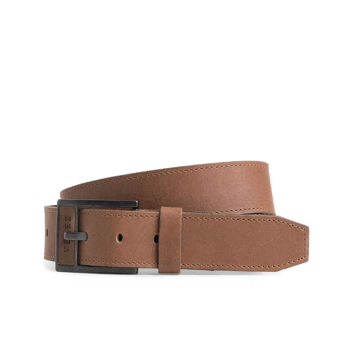 VELEZ - Vélez Cinturón Unifaz Cyclon Cuero Hombre Punta Trapecio Negro