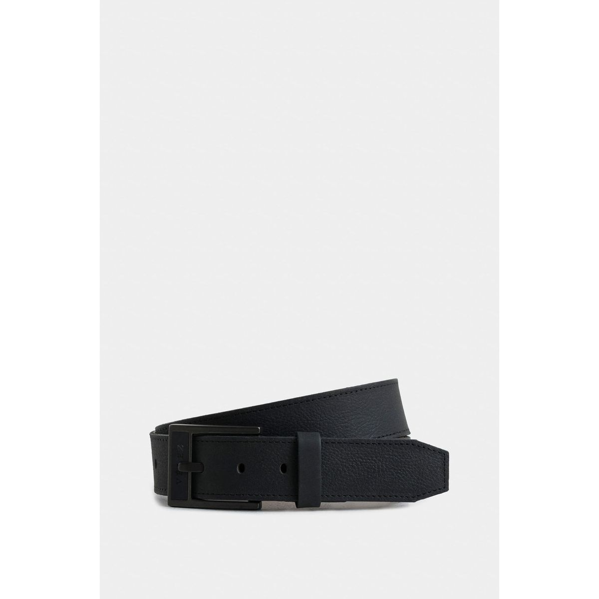 VELEZ - Vélez Cinturón Unifaz Cyclon Cuero Hombre Punta Trapecio Negro