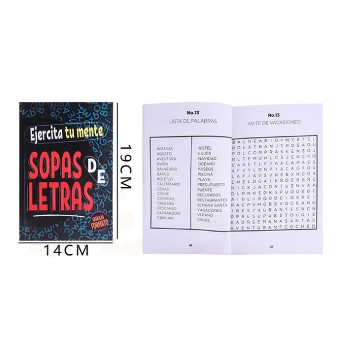 GENERICO - Libro Sopa De Letra Ejercita Tu Mente 14x19 Cm