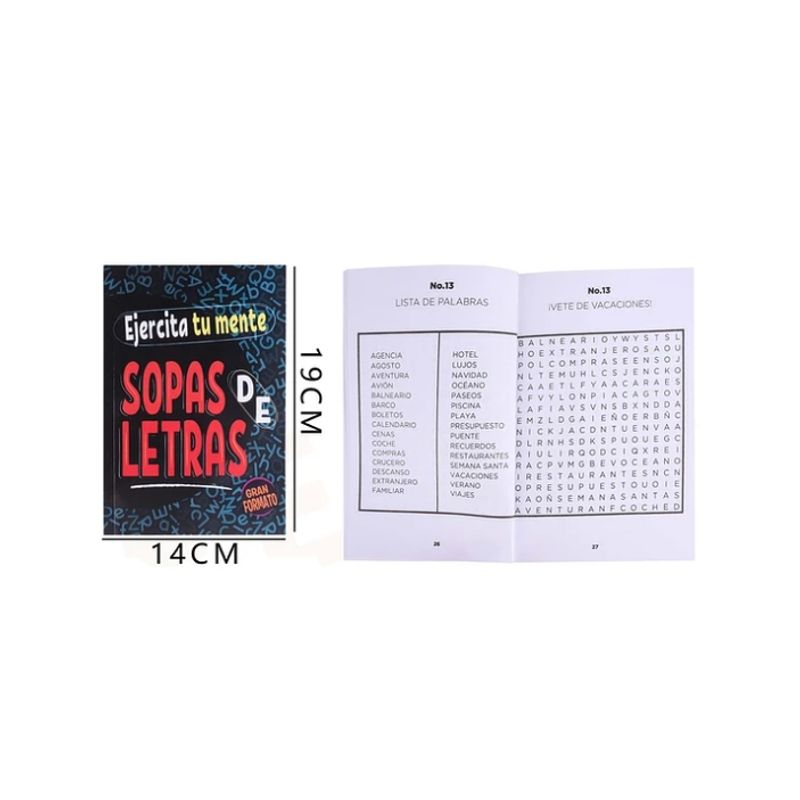GENERICO - Libro Sopa De Letra Ejercita Tu Mente 14x19 Cm