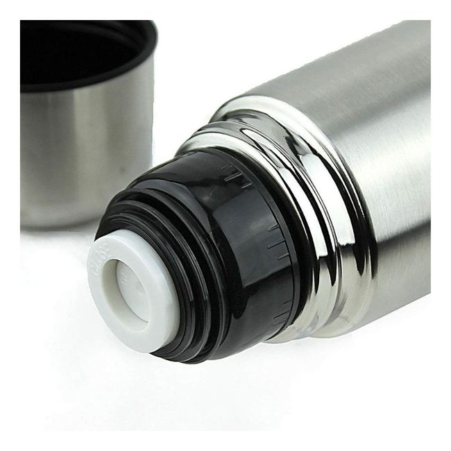 GENERICO - Termo Niquelado 500ml Líquidos Frio Y Caliente Con Tapa