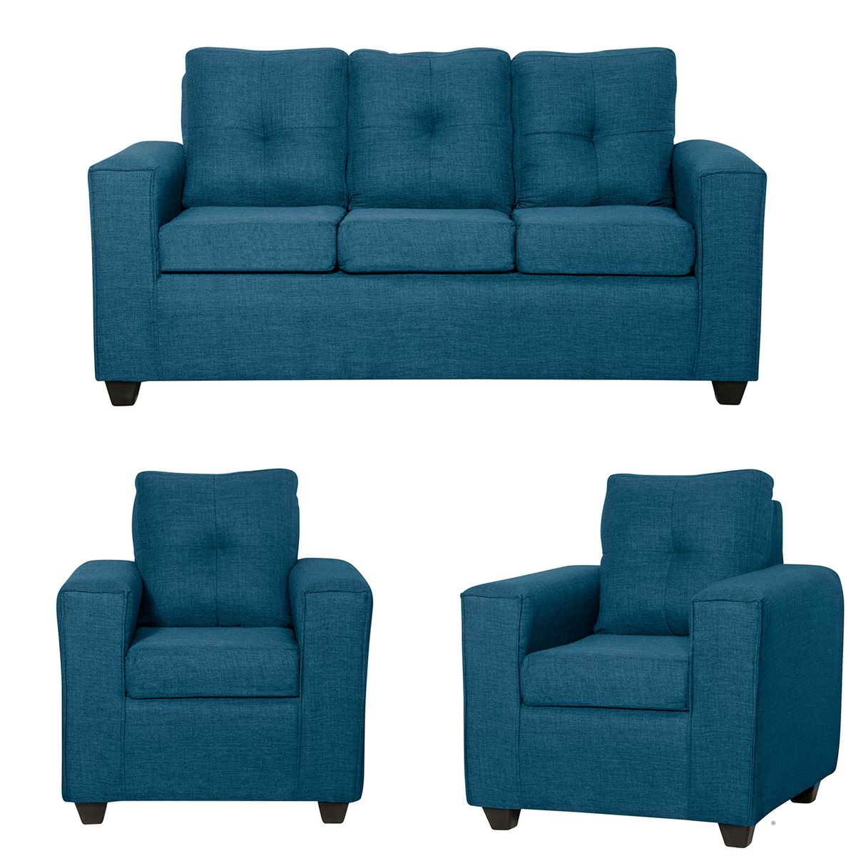 BLACK FACTORY - Juego de Living 3 1 1 Ranger Esmeralda