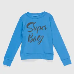 COYOTE KIDS - Polera azul super boy algodón peruano - Azul