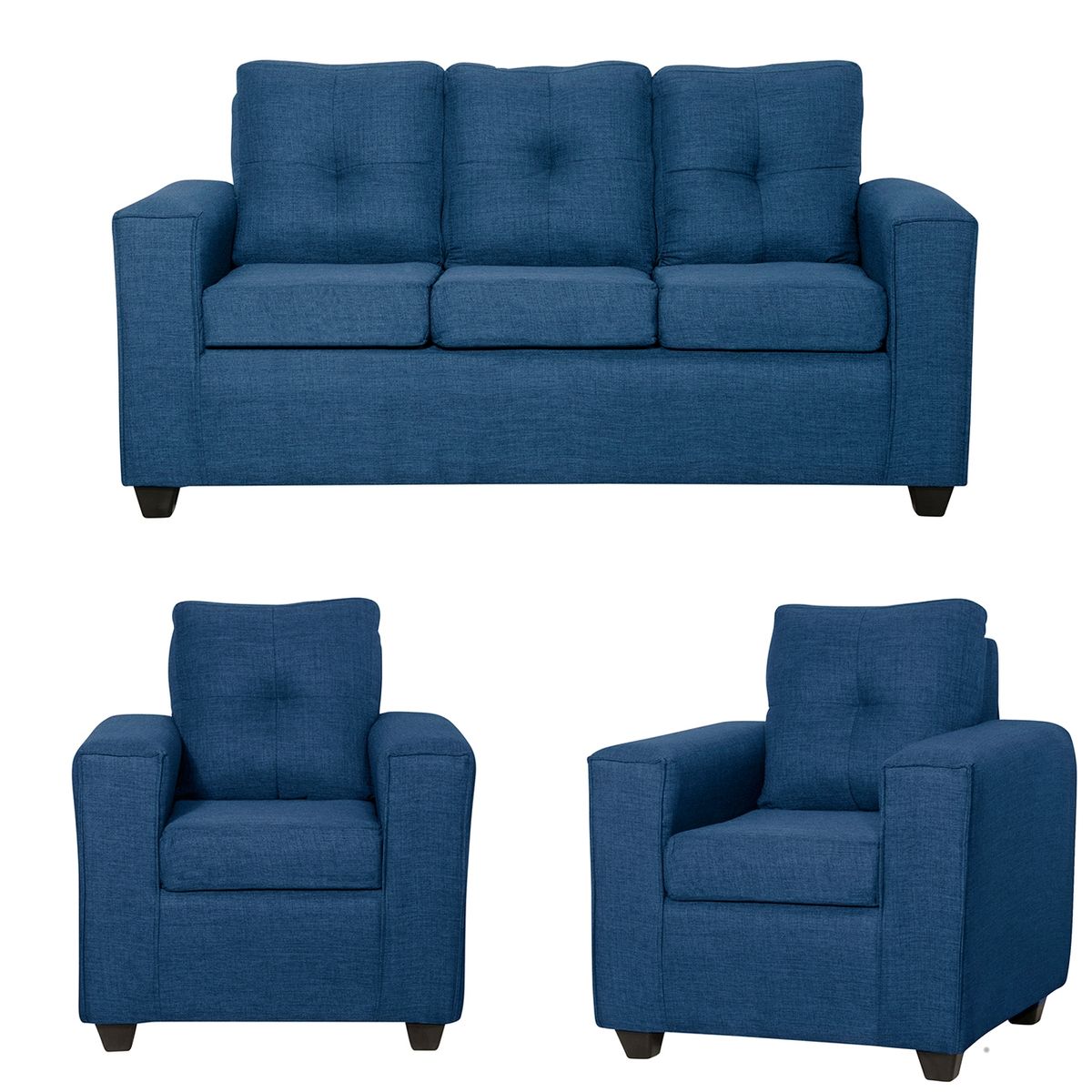 BLACK FACTORY - Juego de Living 3 1 1 Ranger Azul