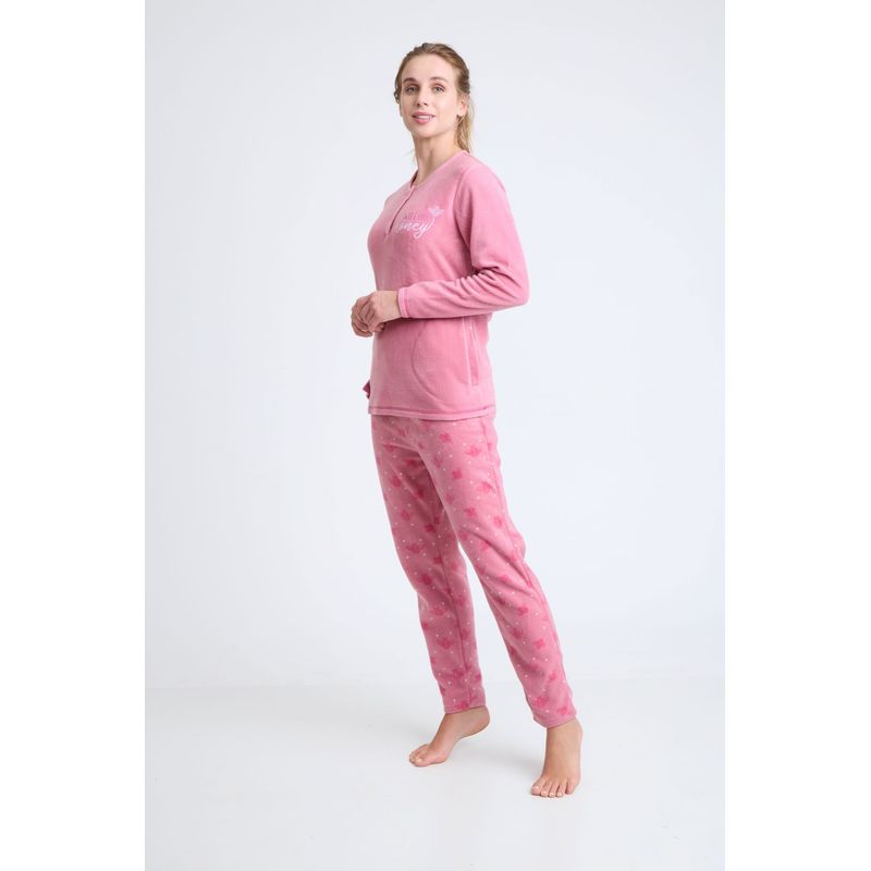 BECKIL - BECKIL COD 1774  PIJAMA POLAR CON DETALLES BORDADOS