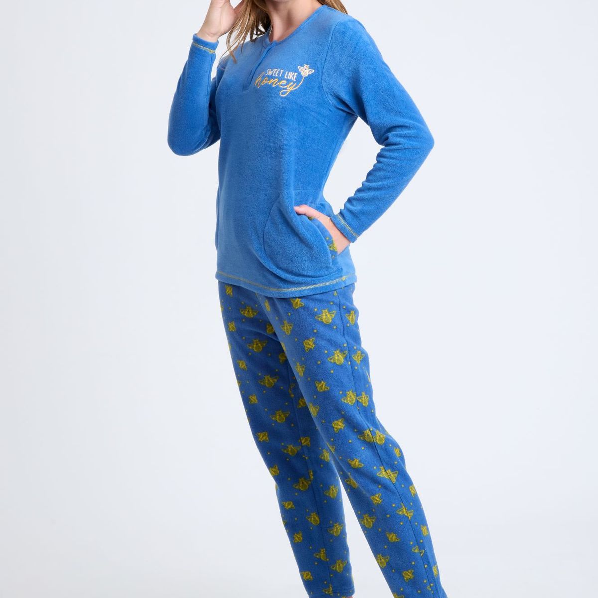 BECKIL - BECKIL COD 1774  PIJAMA POLAR CON DETALLES BORDADOS
