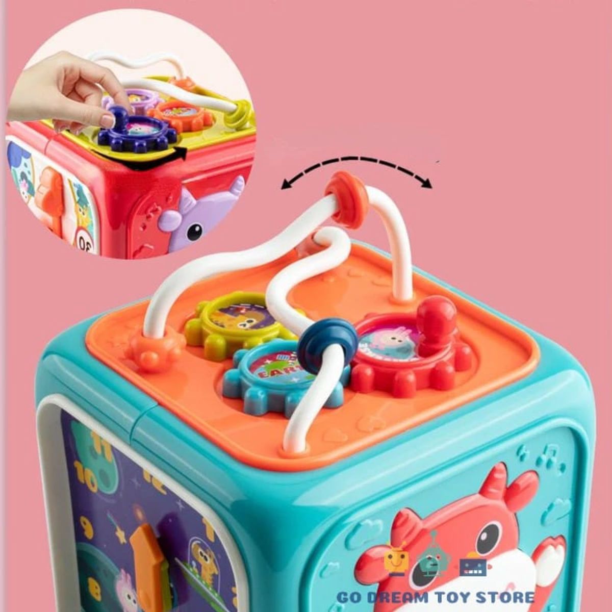 OEM - CUBO DE ACTIVIDADES COGNITIVAS PARA BEBE ROJO