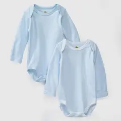 COYOTE KIDS - Pack body celeste rayas celeste algodón peruano - Celeste