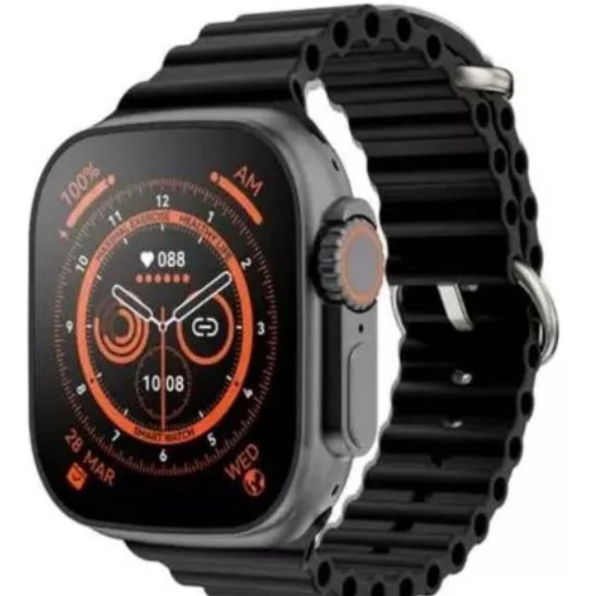 GENERICO - Smartwatch Genérica t800 ultra 199 caja negra malla negra de gel