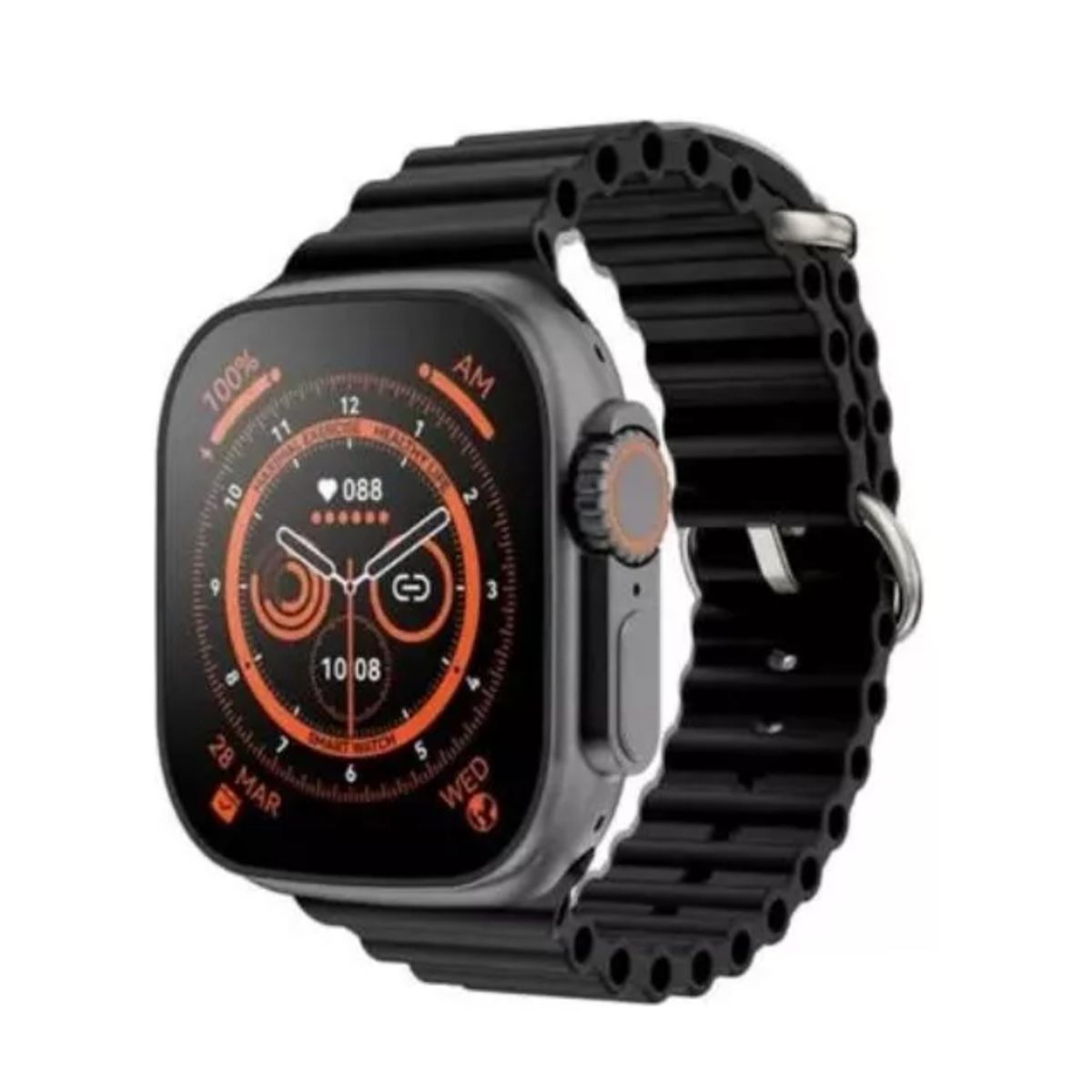 GENERICO - Smartwatch Genérica t800 ultra 199 caja negra malla negra de gel