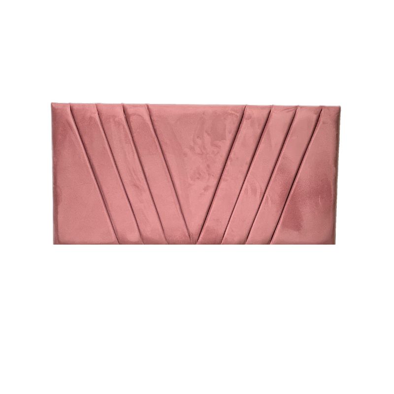 DULCES SUEÑOS - Respaldo Moderno 2 Plaza Modular Lineal PALO ROSA FELPA
