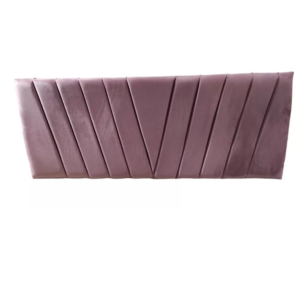 DULCES SUEÑOS - Respaldo Moderno 2 Plaza Modular Lineal PALO ROSA FELPA