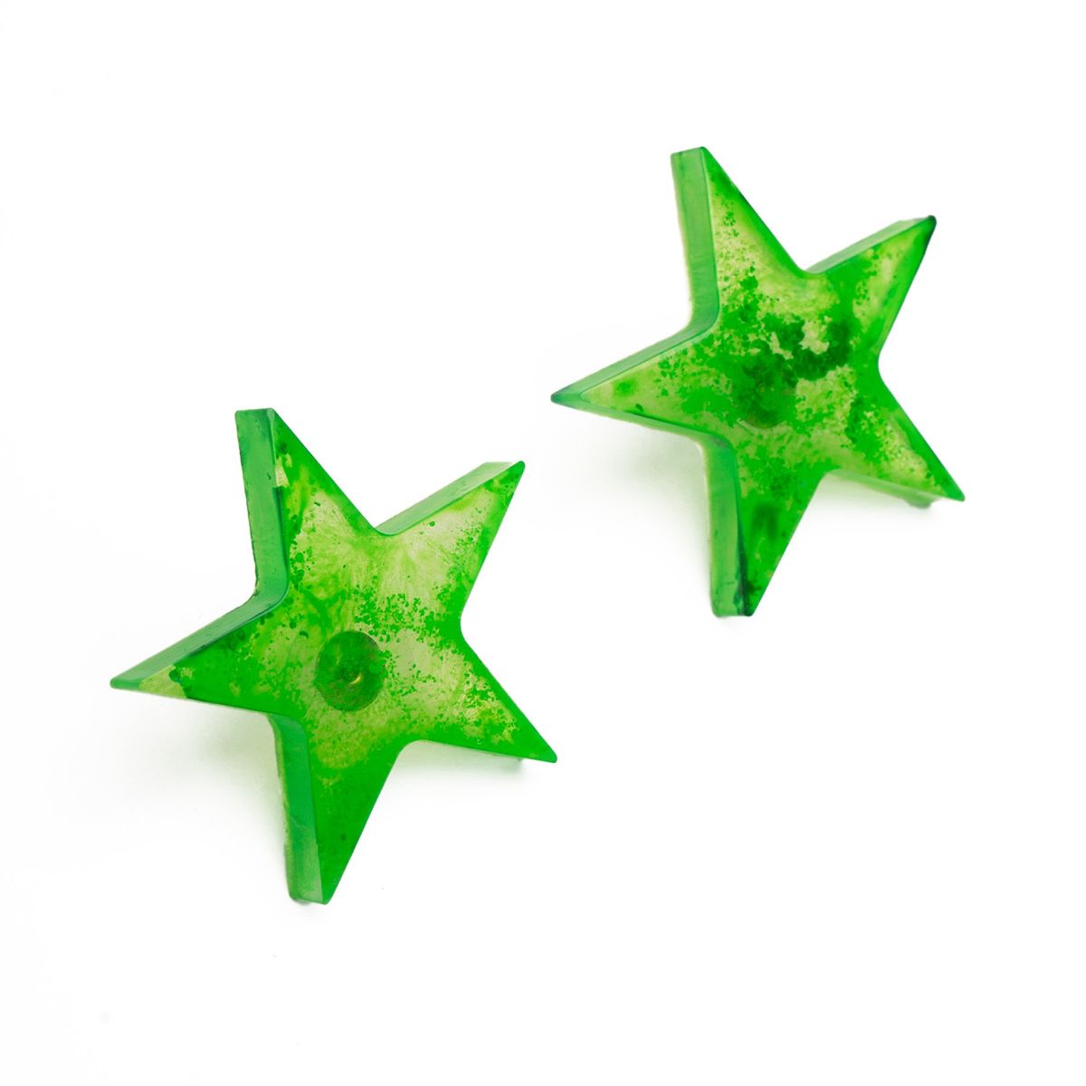 ZAMETA - Aros Diseño De Estrella Verde Zameta By Lina