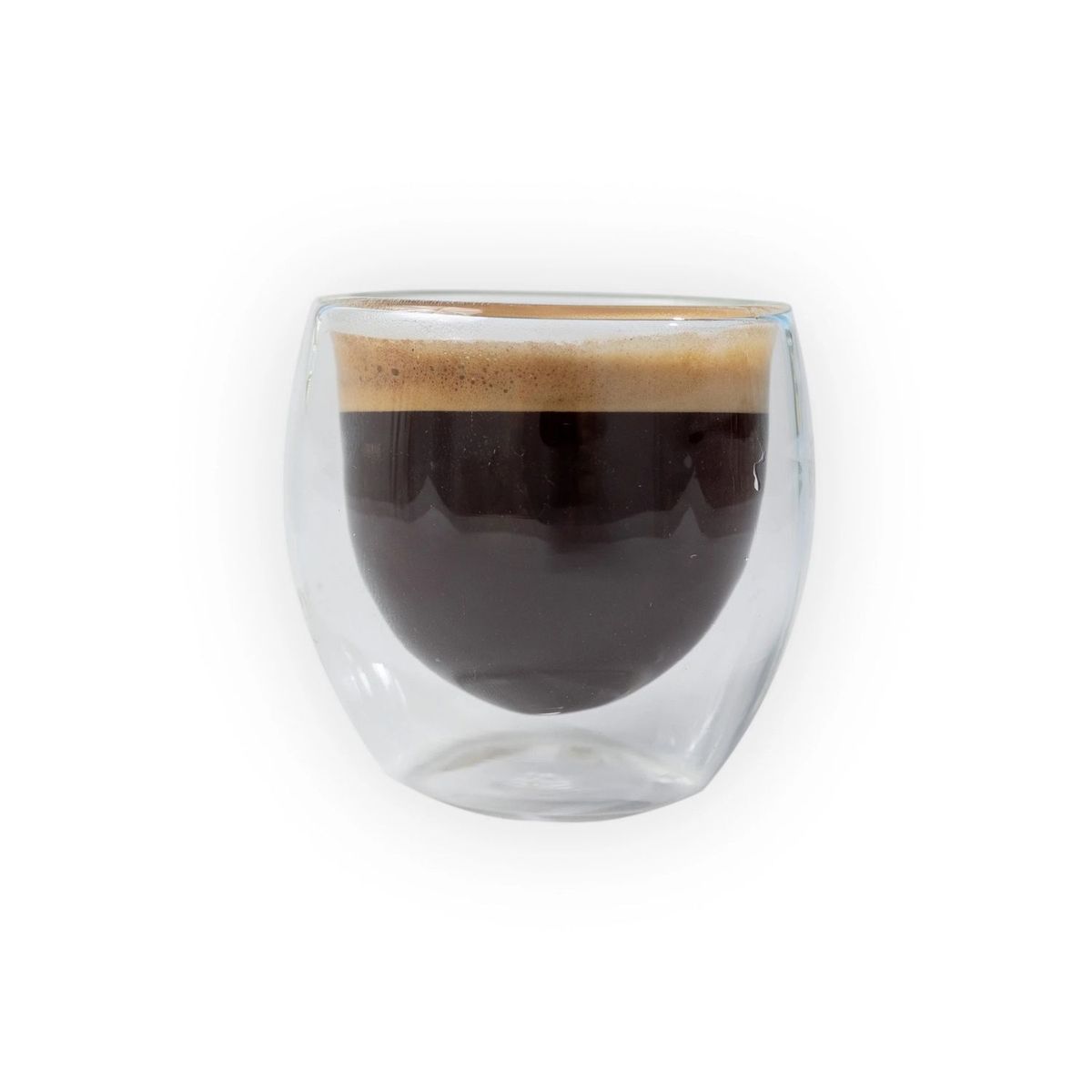 LOS BOLDOS - Pack 4 Vasos Doble Pared Vidrio 100ml Liquidos Calientes Cafe.