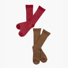 LOUNGE - Set Calcetines Mujer Líneas 35-38 Burdeo