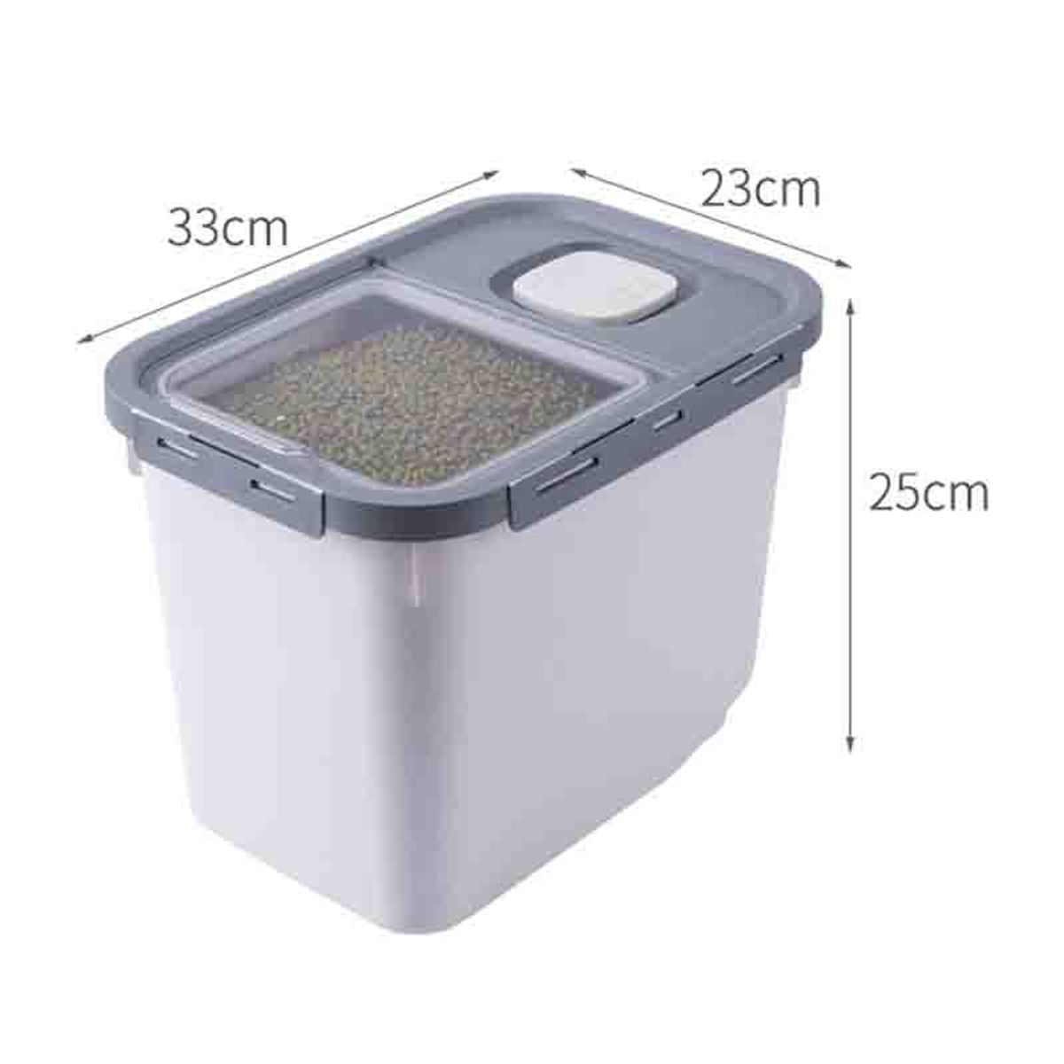 GENERICO - Contenedor Cubo almacenamiento comida Mascota Sellado