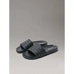 CALVIN KLEIN - Sandalias con Estampado de Monograma Negro