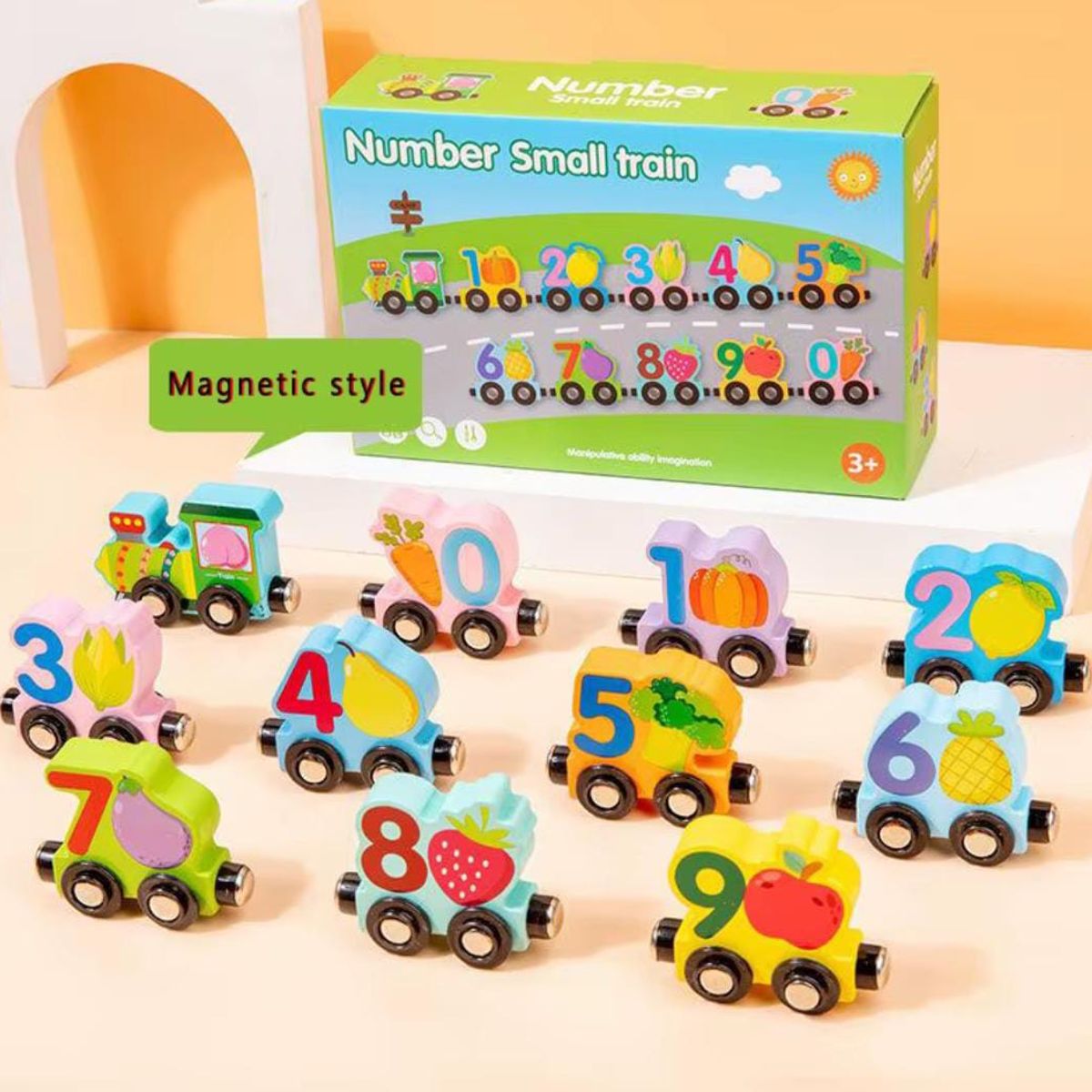 GENERICO - TREN DIDACTICO NUMEROS MAGNETICO FRUTAS