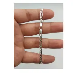 GENERICO - Pulsera Hombre Plata Fina Italiana 925 - 4 Mm