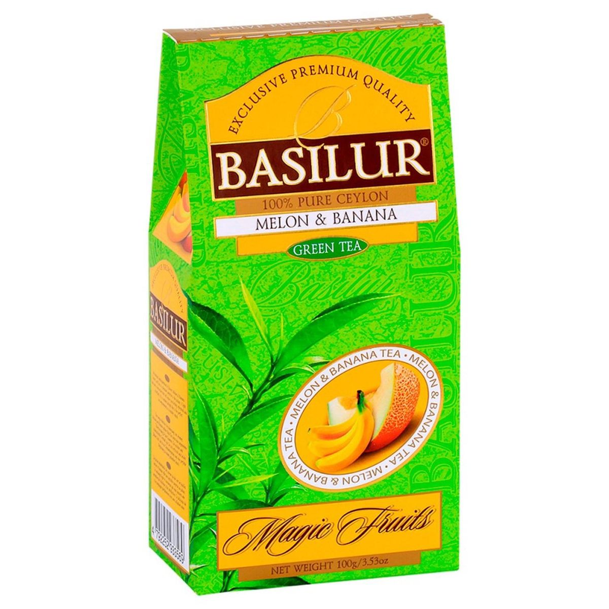 BASILUR - Te Frutas Verde Platano 100 Gr - Basilur