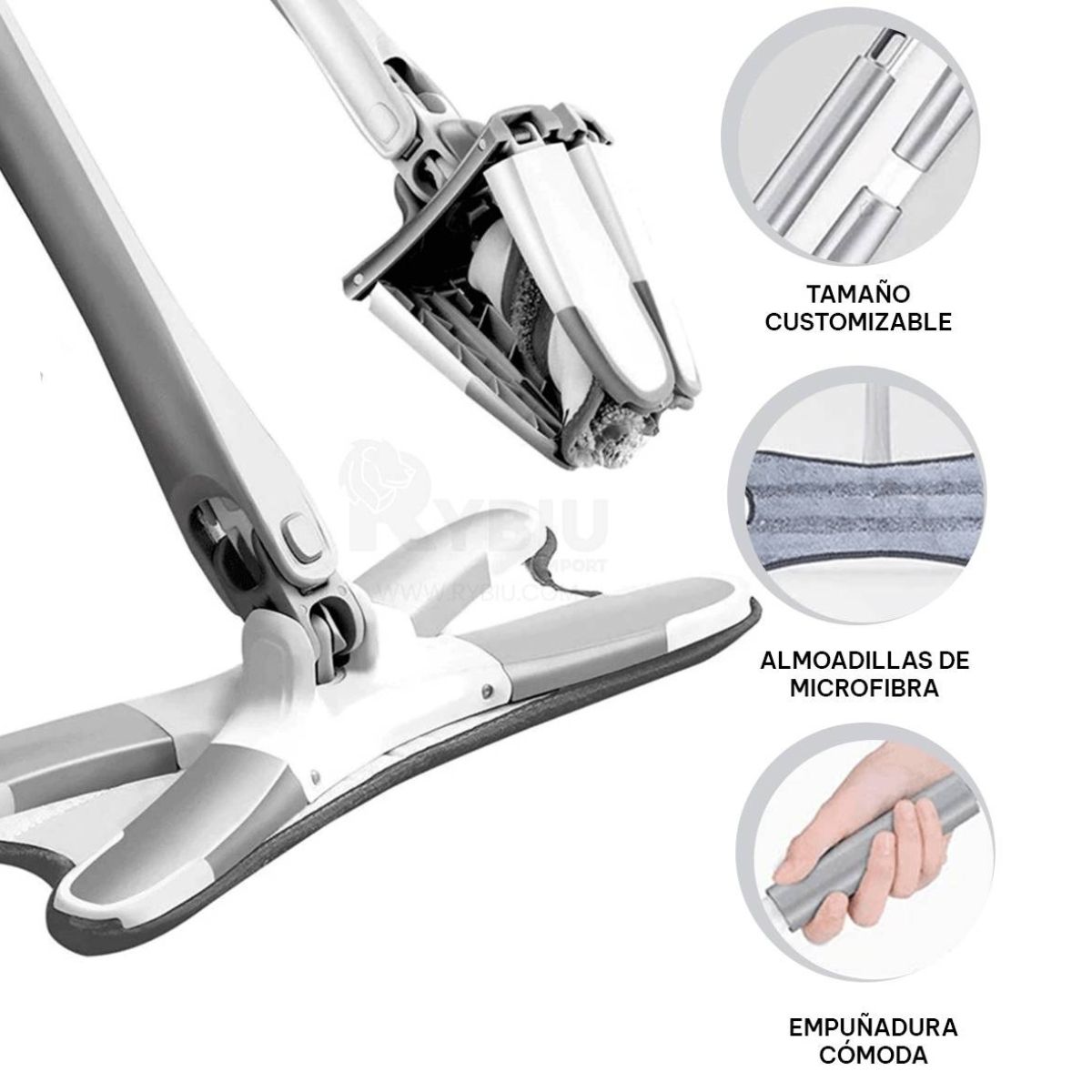 GENERICO - Mopa con exprimidor y de microfibra