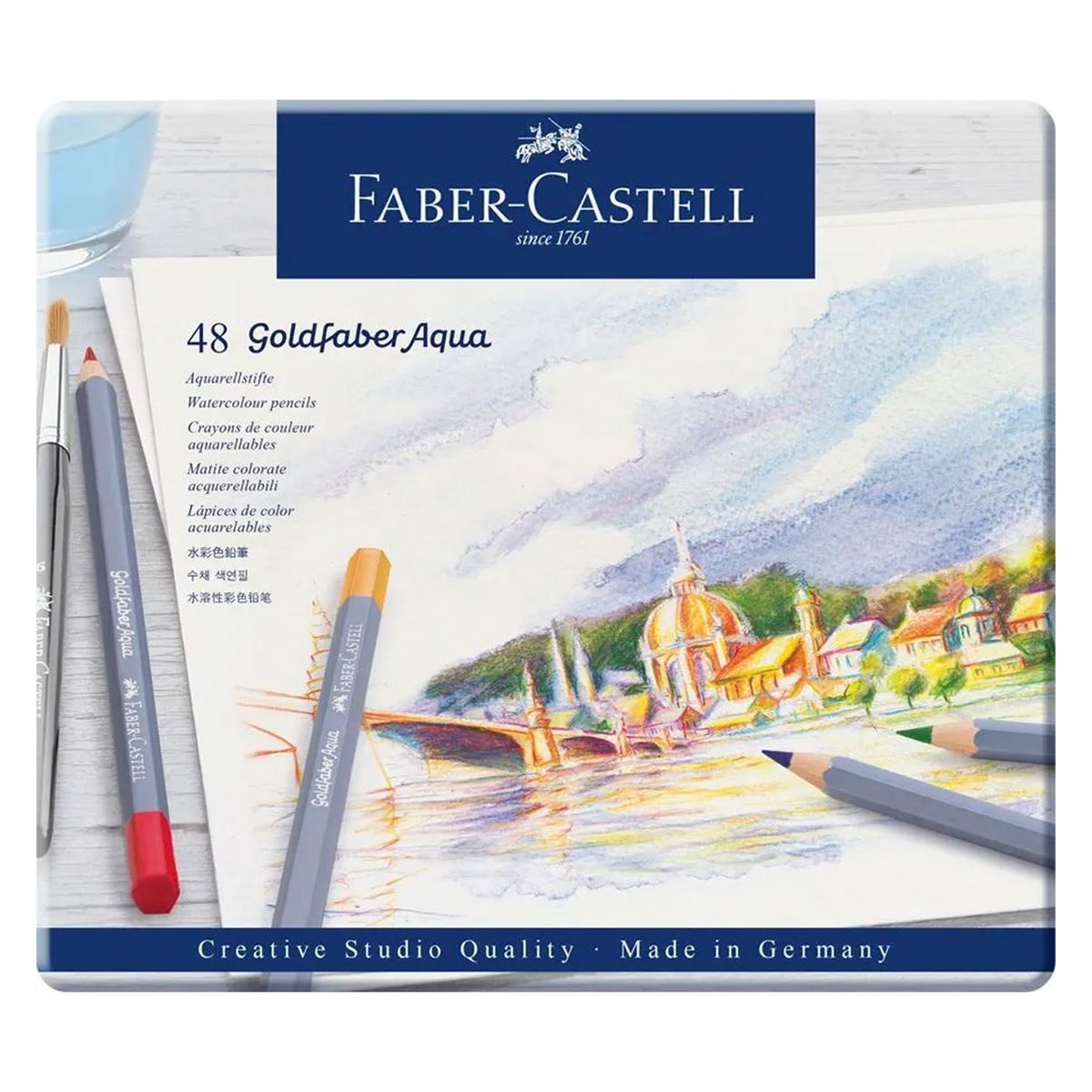 FABER-CASTELL - Lápices Acuarelables Faber-Castell Goldfaber Aqua 48 Colores