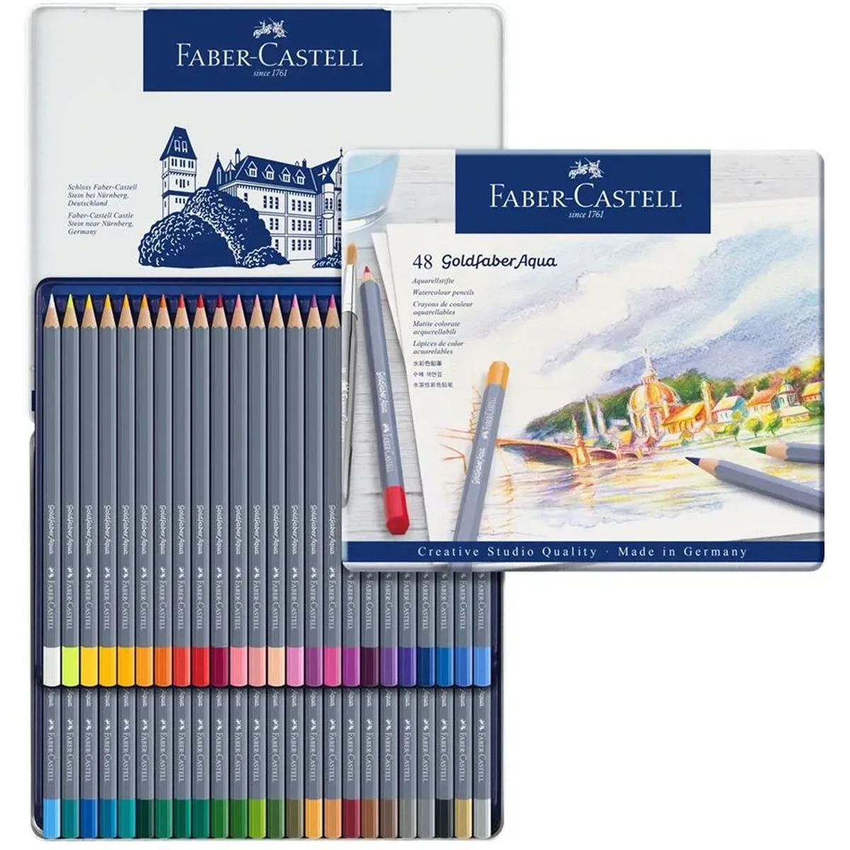 FABER-CASTELL - Lápices Acuarelables Faber-Castell Goldfaber Aqua 48 Colores