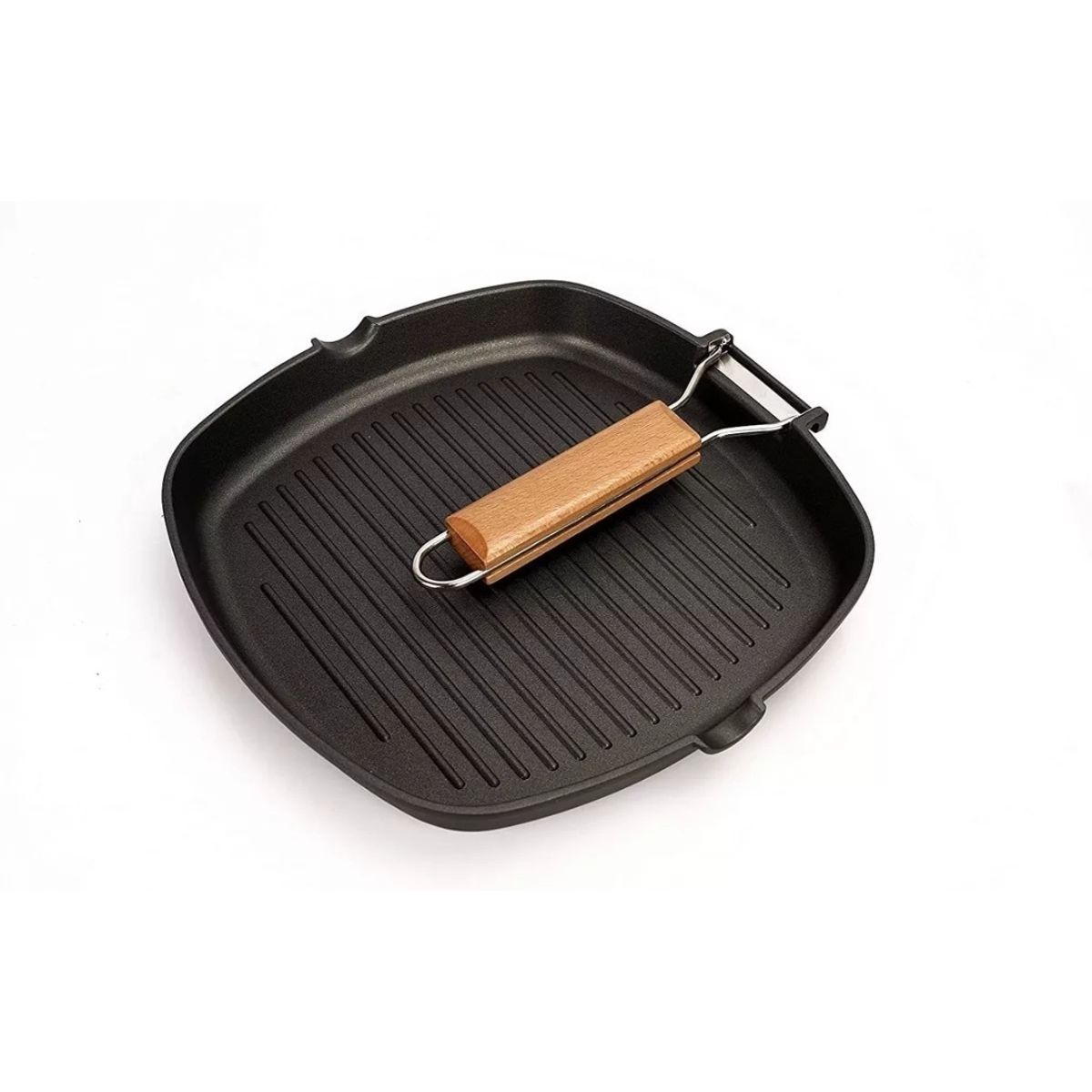 GENERICO - Masterpan Non-stick Grill Pan Wooden 24cm