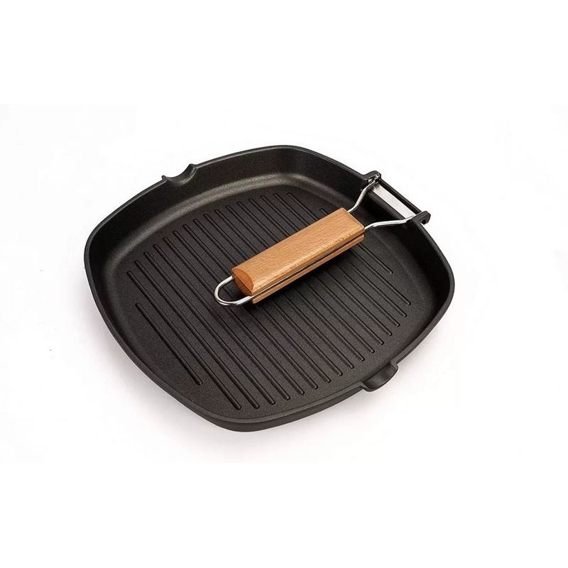 GENERICO - Masterpan Non-stick Grill Pan Wooden 28cm