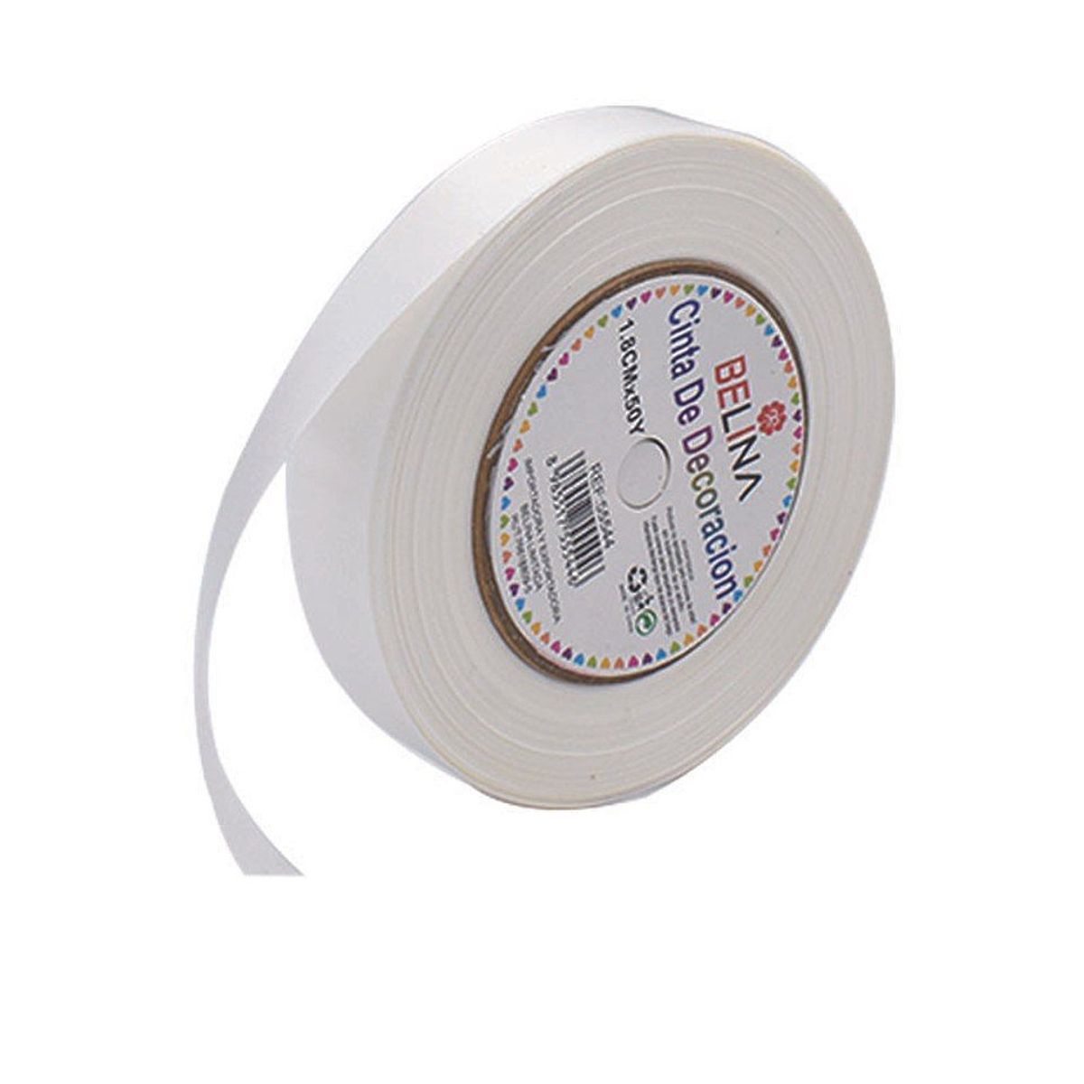 GENERICO - Cinta De Regalo Blanco Rollo 180 Mm x 50 M