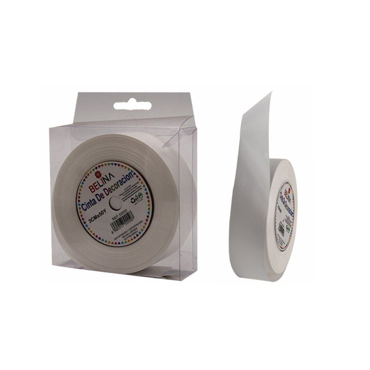 GENERICO - Cinta De Regalo Blanco Rollo 3Cm X 50M