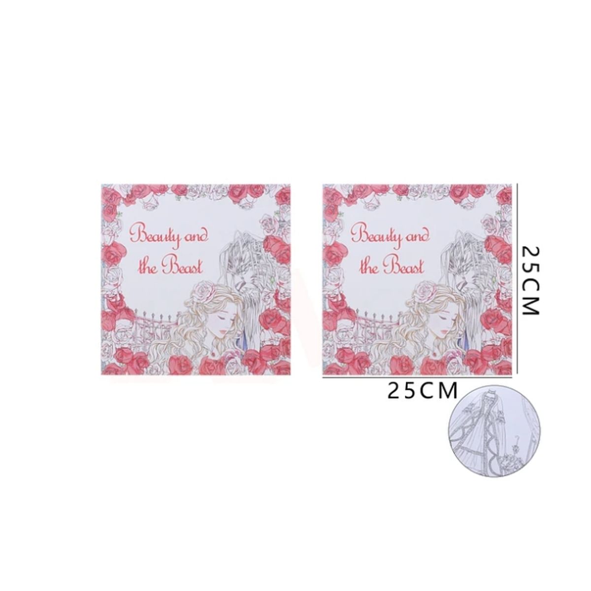 GENERICO - Libro Mandala Para Pintar 96 Páginas Beauty And The Beast