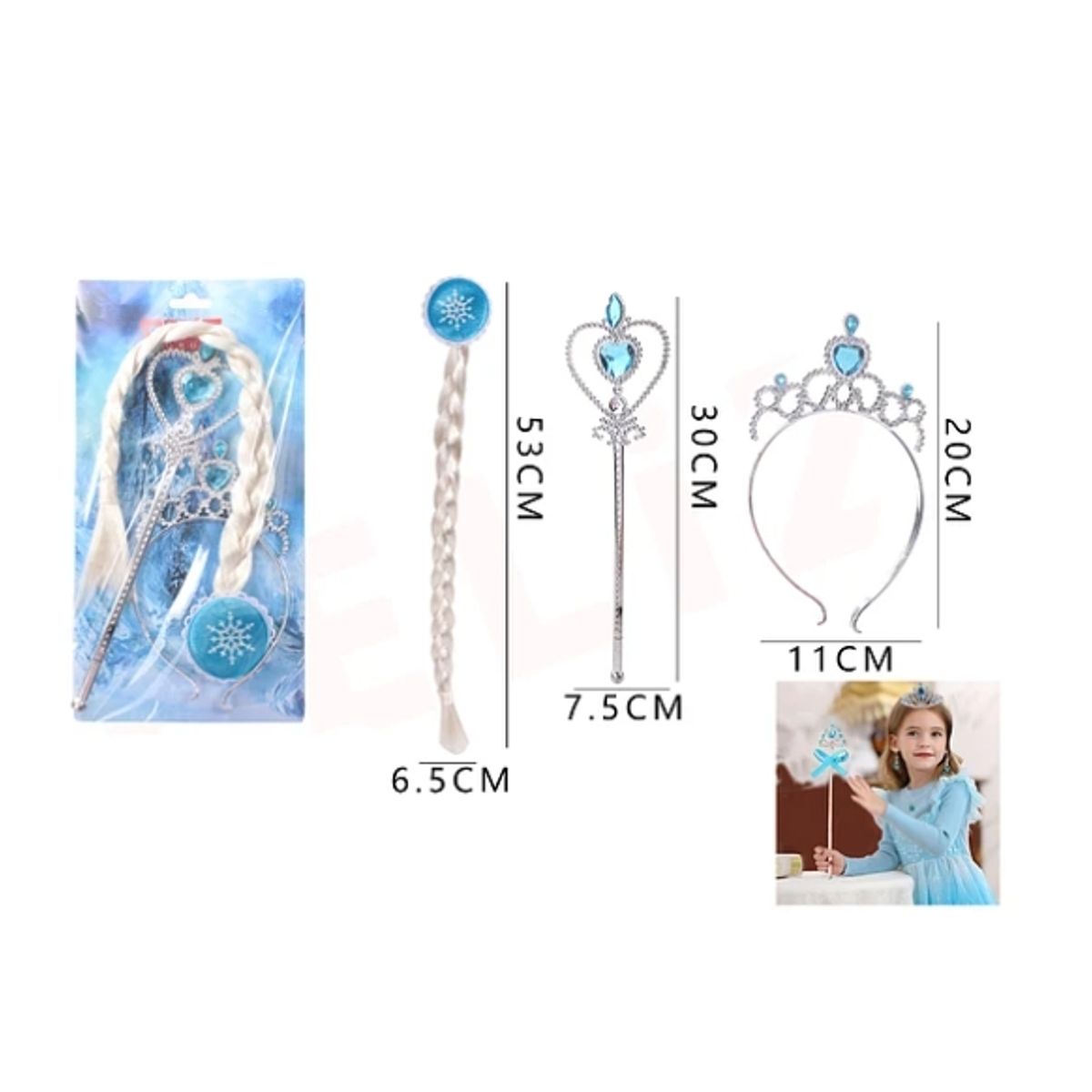 GENERICO - Set De Princesa Varita Corona Collar