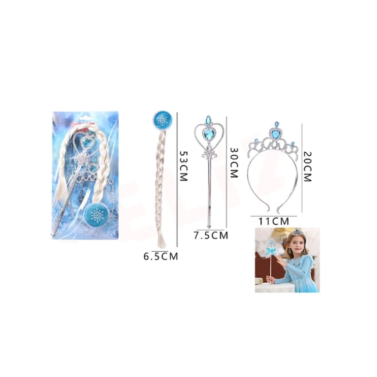 GENERICO - Set De Princesa Varita Corona Collar